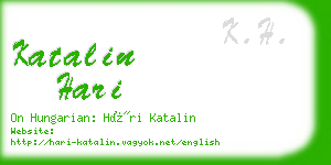 katalin hari business card